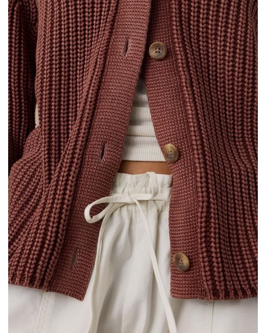 Faherty Brand Natural Sunwashed Cotton Lodge Cardigan