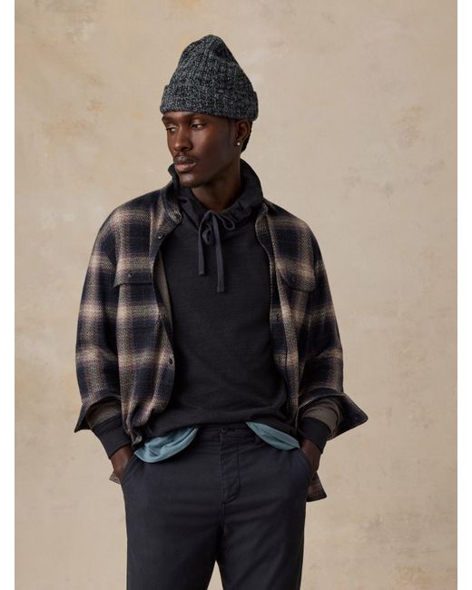 Faherty Brand Blue Sunwashed Organic Hoodie for men