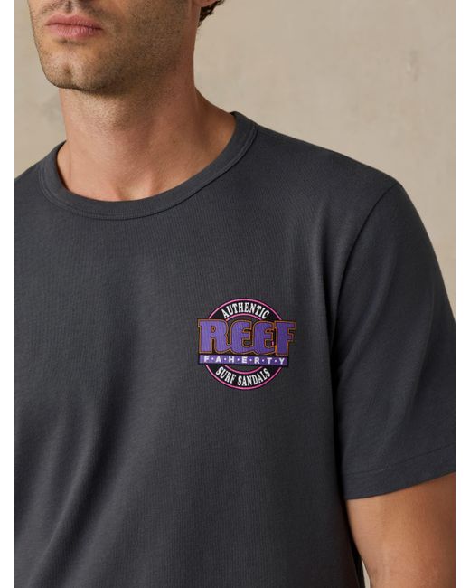 Faherty Brand Blue X Reef Sunwashed Graphic T-Shirt for men