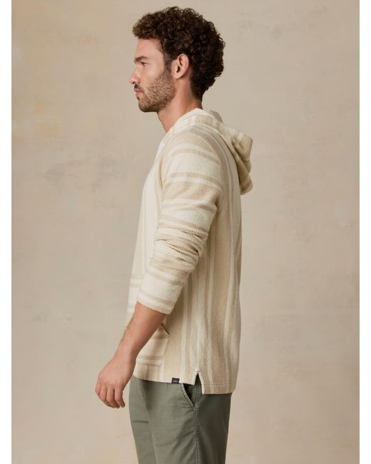 Faherty Brand Blue Whitewater Hoodie for men