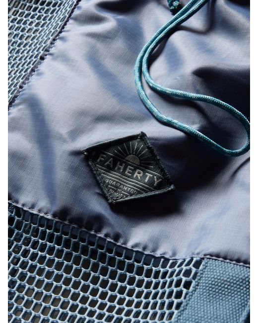 Faherty Brand Blue Shorelite Mesh Tote
