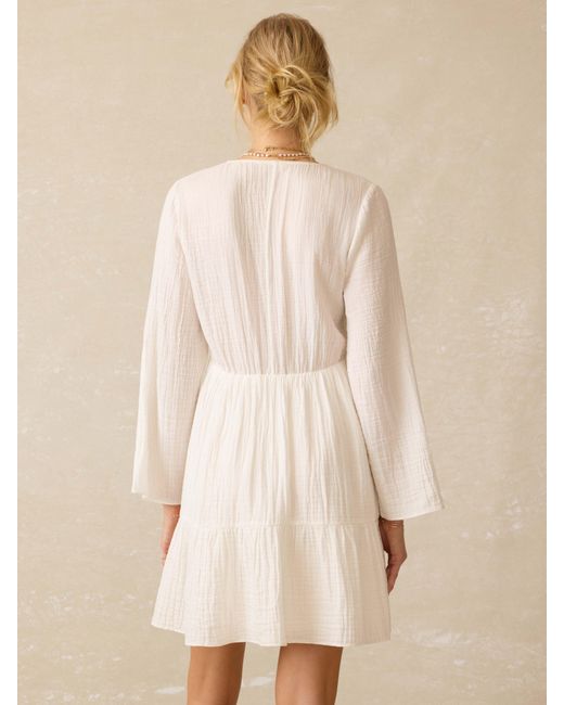 Faherty Brand Natural Dune Cotton Gauze Oceana Dress