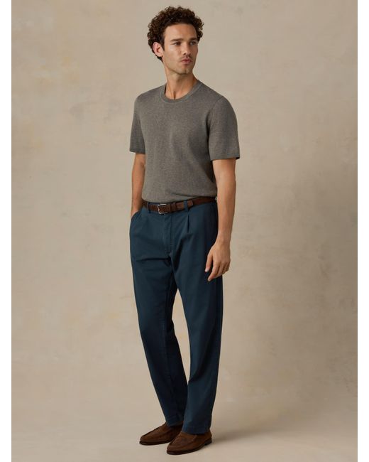 Faherty Brand Natural Short-Sleeve Sweater Tee for men