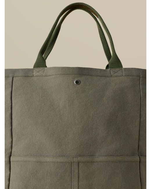 Faherty Brand Green Sunwashed Canvas Utility Bag