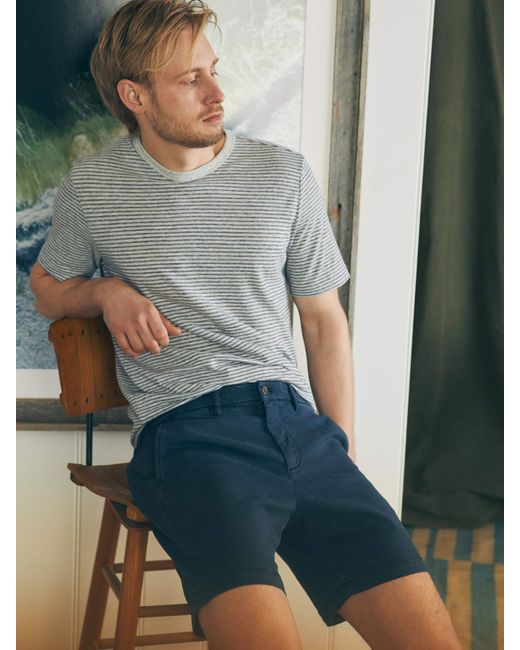 Faherty Brand Multicolor Coastline Stretch Chino Short (8" Inseam) for men