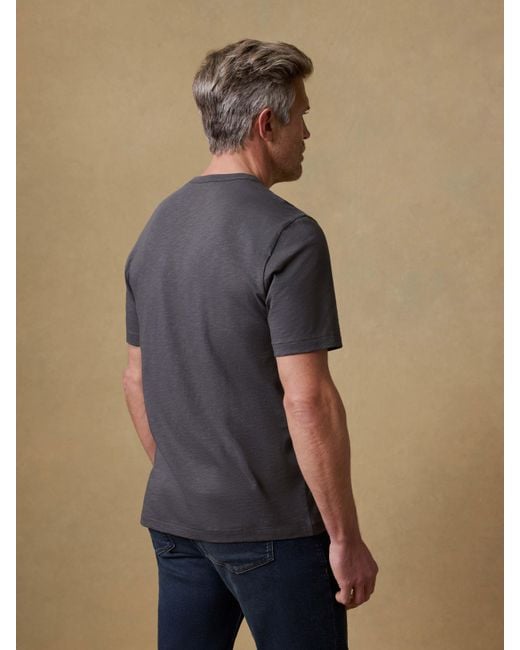 Faherty Brand Gray Sunwashed Regenerative Pocket T-Shirt for men