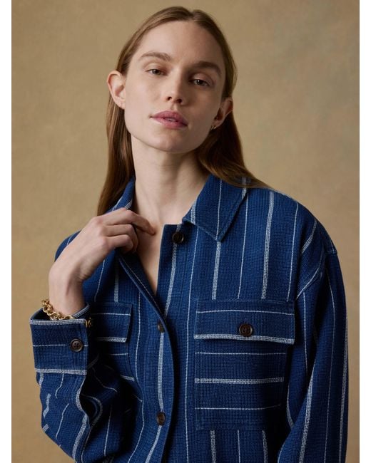 Faherty Brand Blue Island Tide Shirt Jacket