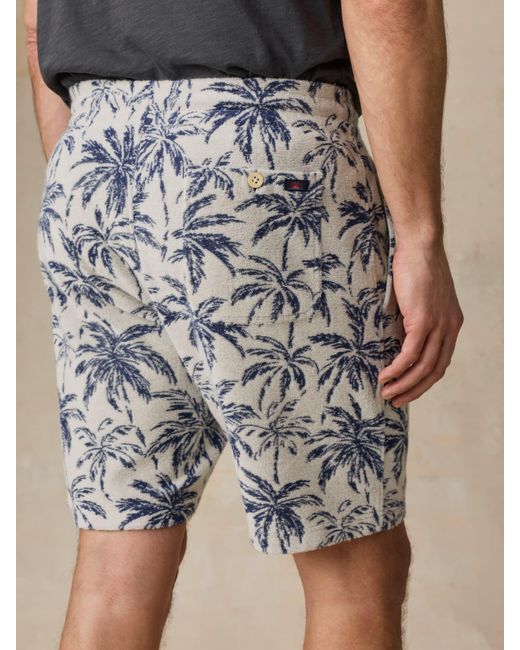 Faherty Brand Brown Cabana Towel Terry Sweatshort for men