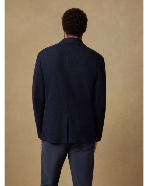 Faherty Brand Blue Inlet Knit Tweed Blazer for men