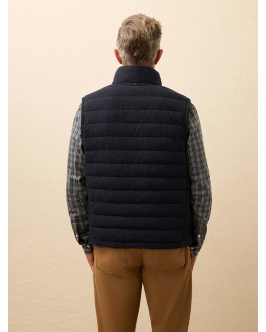 Faherty Brand Blue Teton Valley Vest for men