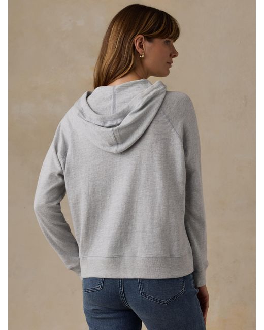 Faherty Brand Gray Sunwashed Organic Hoodie