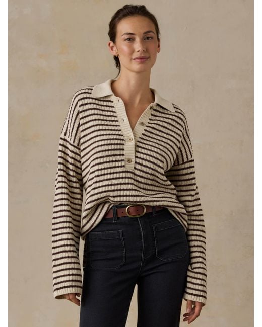 Faherty Brand Natural Miramar Linen Relaxed Polo