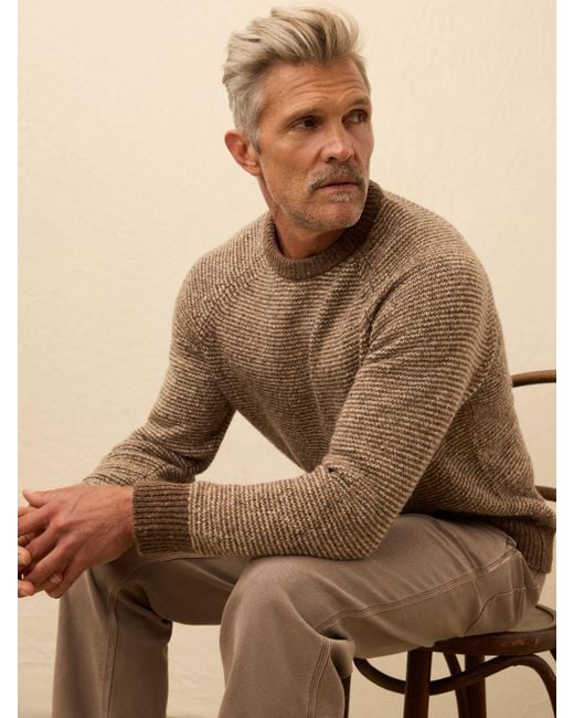 Faherty Brand Natural Donegal Crew Sweater for men
