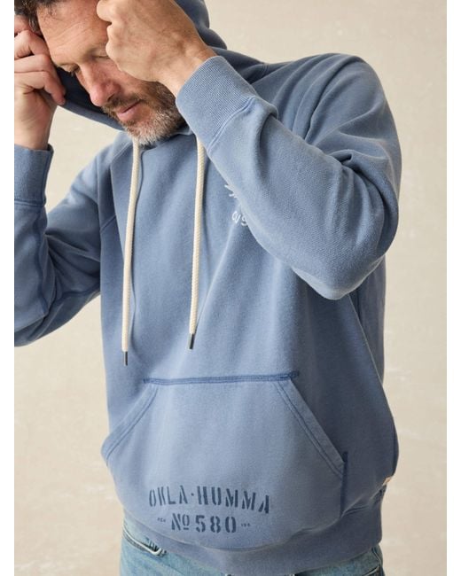Faherty Brand Blue Steven Paul Judd Fleece Hoodie for men