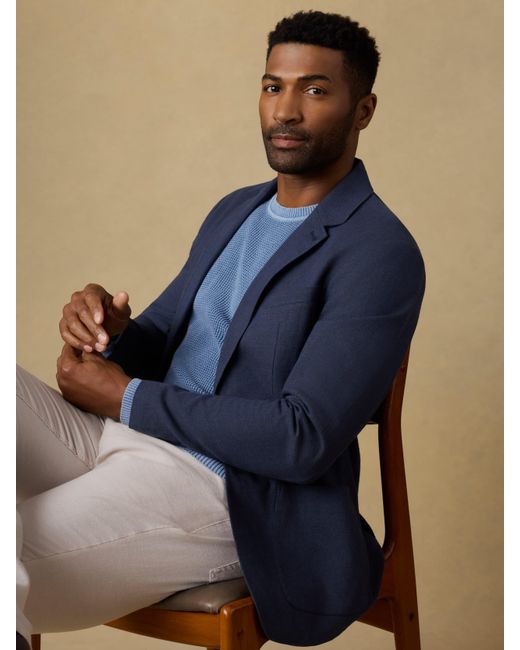 Faherty Brand Blue Movement&Trade; Linen Blazer for men