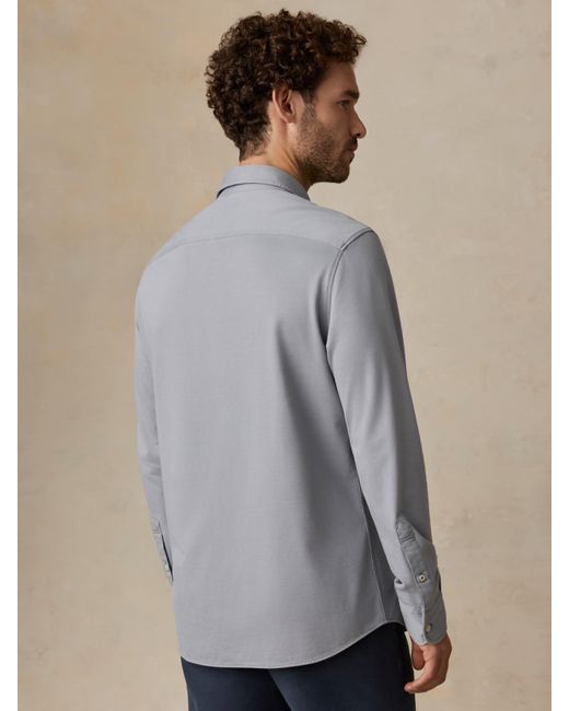 Faherty Brand Gray Costa Pique Shirt for men