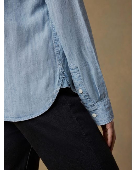 Faherty Brand Blue Tried & True Chambray Classic Shirt