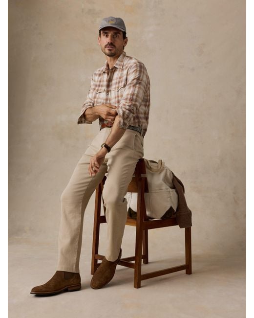 Faherty Brand Natural Stretch Terry Trouser Pants for men