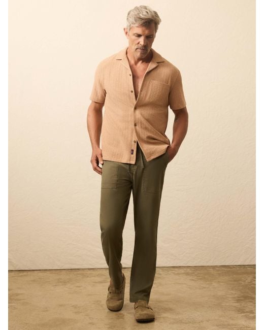 Faherty Brand Natural Short-Sleeve Oasis Shirt for men