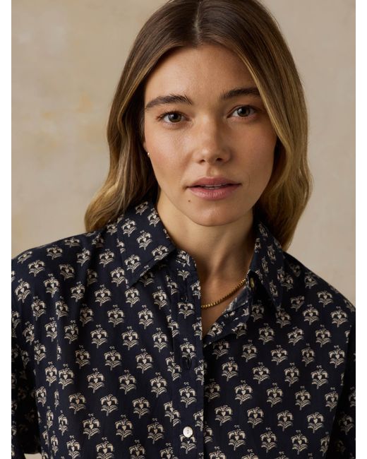 Faherty Brand Black Suki Blouse
