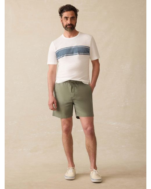 Faherty Brand Green Essential Drawstring Short for men