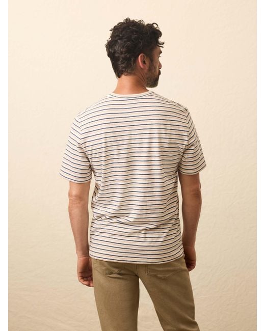 Faherty Brand Brown Sunwashed Regenerative T-Shirt for men