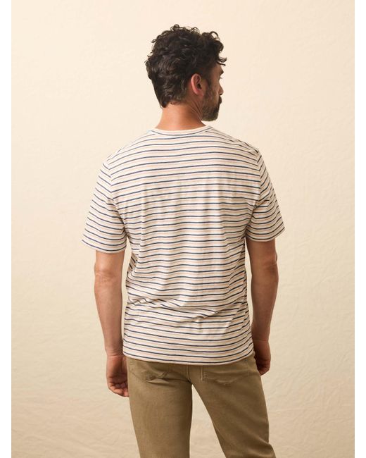 Faherty Brand Brown Sunwashed Regenerative T-Shirt for men