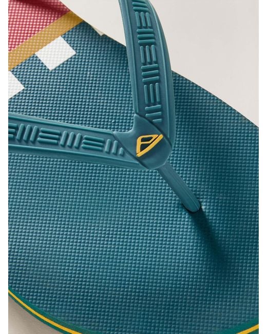 Faherty Brand Blue X Reef Surf Ghana Flip Flop Shoes for men
