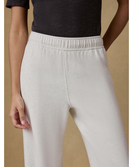 Faherty Brand Natural High Standard Fleece Wide Leg Sweatpant
