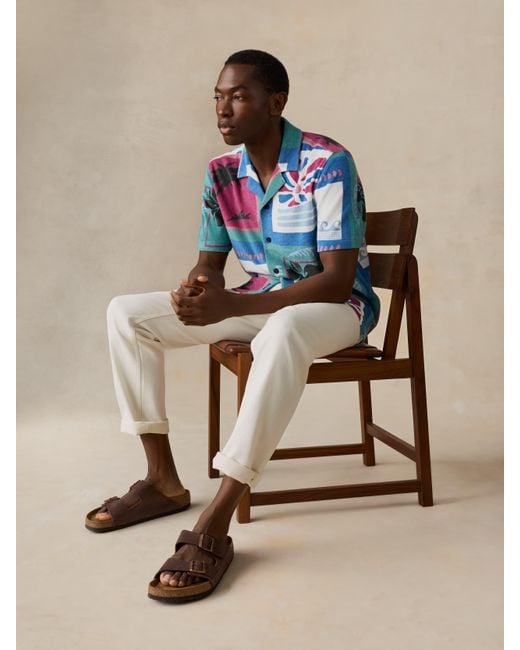 Faherty Brand Multicolor Short-Sleeve Cabana Towel Terry Shirt for men