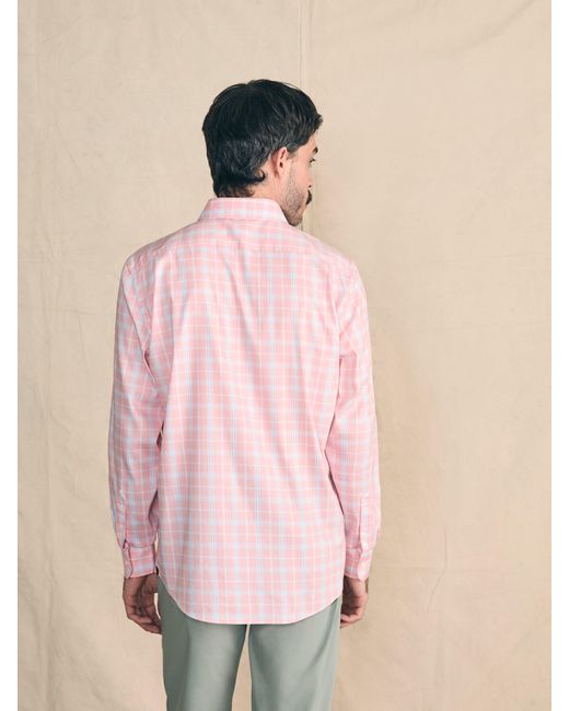 Faherty Brand Pink Movementtm Shirt Classic Fit for men