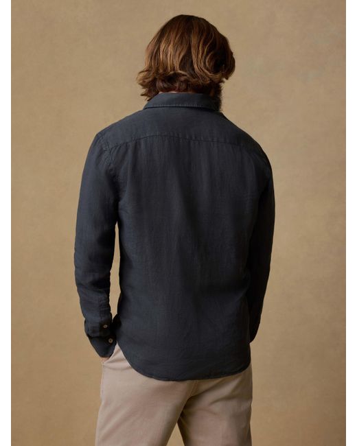 Faherty Brand Blue Laguna Linen Shirt (Tall) for men