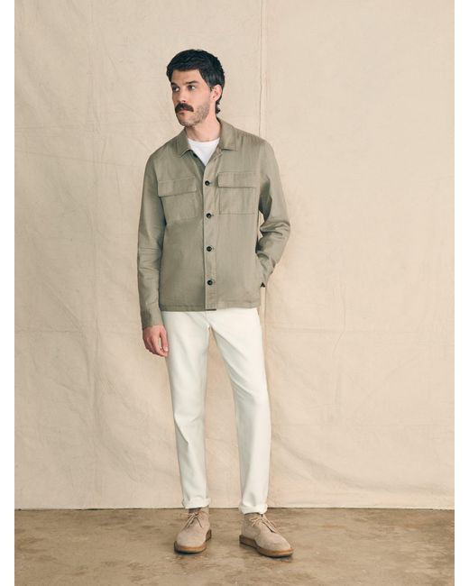 Faherty Brand Natural Movementtm Flex Linen Shirt Jacket for men