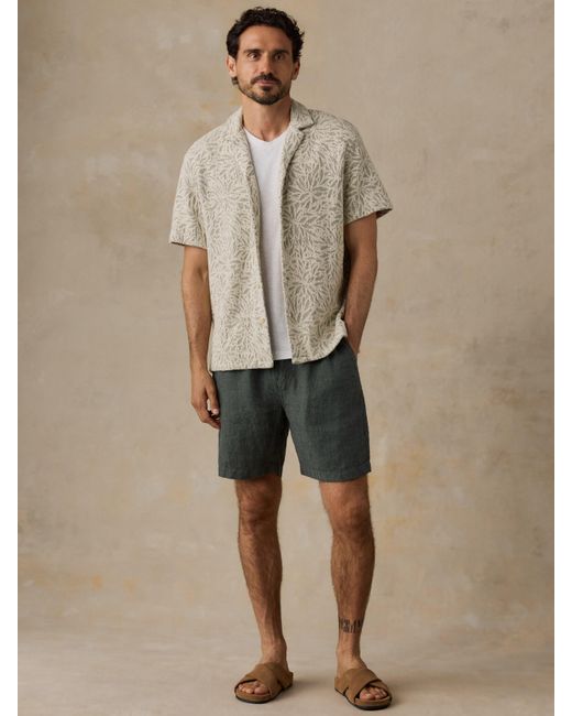 Faherty Brand Green Short-Sleeve Oasis Camp Shirt for men
