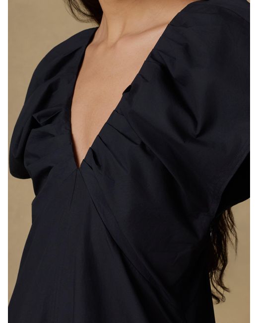 Faherty Brand Black Coastal Poplin Bondhi Dress