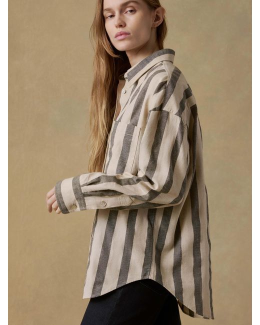 Faherty Brand Multicolor Cotton Linen Relaxed Shirt