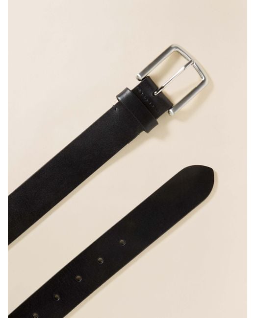 Faherty Brand Black Leather Belt for men