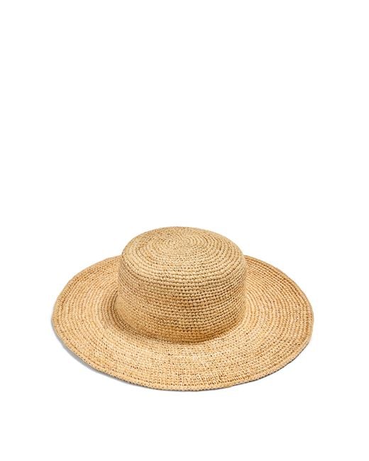 Faherty Brand Natural Raffia Packable Sun Hat