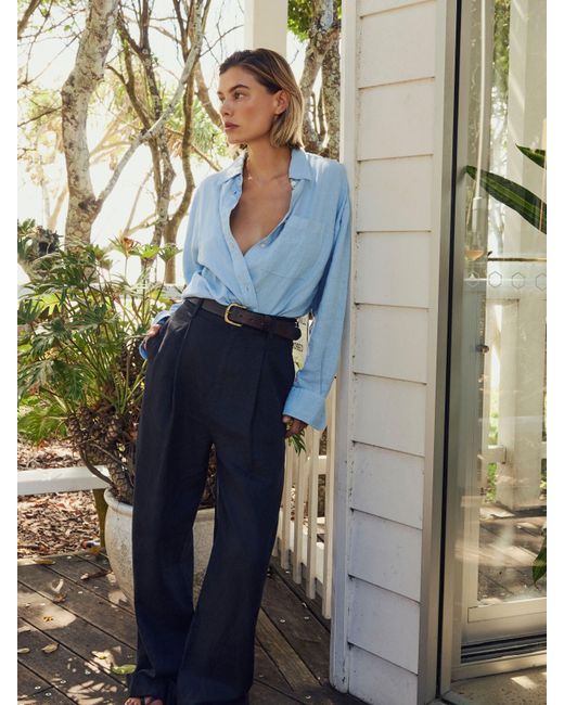 Faherty Brand Natural Sun Strider Linen Pleated Pants