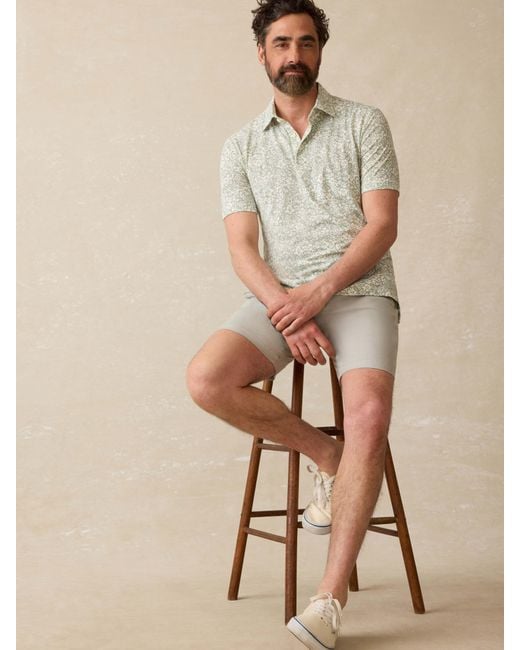 Faherty Brand Natural Short-Sleeve Movement&Trade; Pique Polo Shirt for men