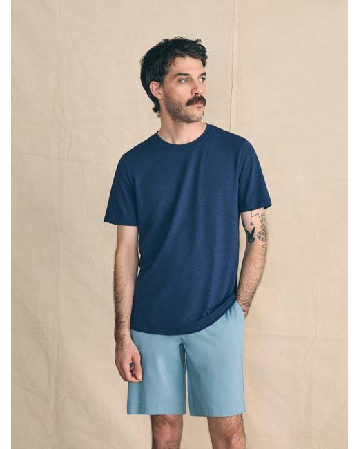 Faherty Brand Blue Movementtm Short-sleeve T-shirt for men