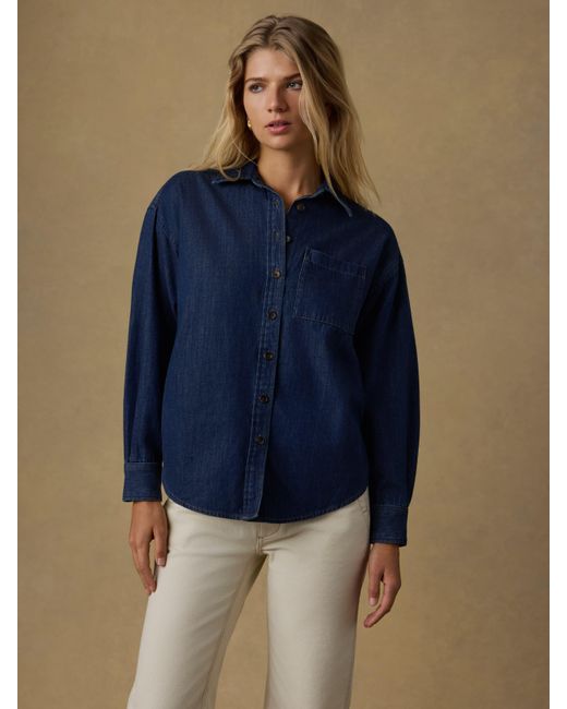 Faherty Brand Blue Sunfair Denim Shirt