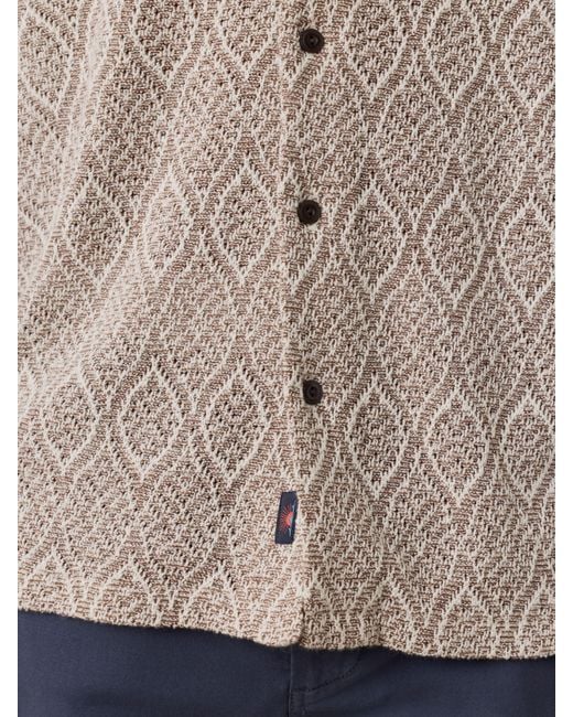 Faherty Brand Natural Short-Sleeve Oasis Camp Shirt for men