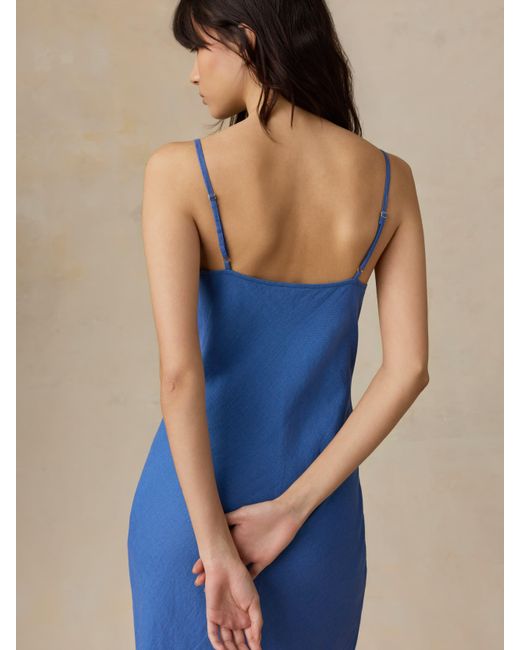 Faherty Brand Blue Mia Slip Dress