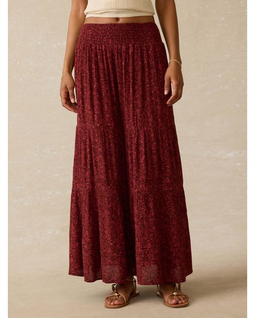 Faherty Brand Red Woodstock Skirt