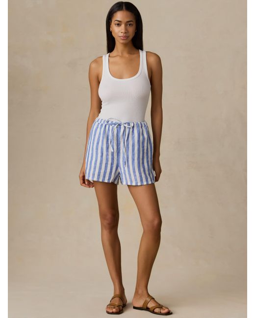 Faherty Brand Blue Laguna Linen Montecito Short