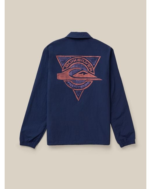 Faherty Brand Blue X Quiksilver Coaches Jacket for men
