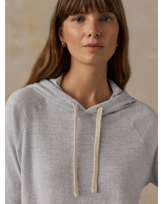 Faherty Brand Gray Sunwashed Organic Hoodie