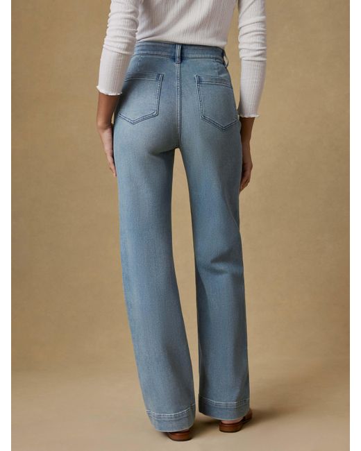 Faherty Brand Blue Stretch Terry Patch Pocket Pants