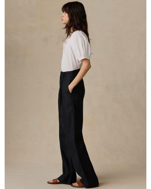 Faherty Brand Natural Sun Strider Linen Pleated Pants